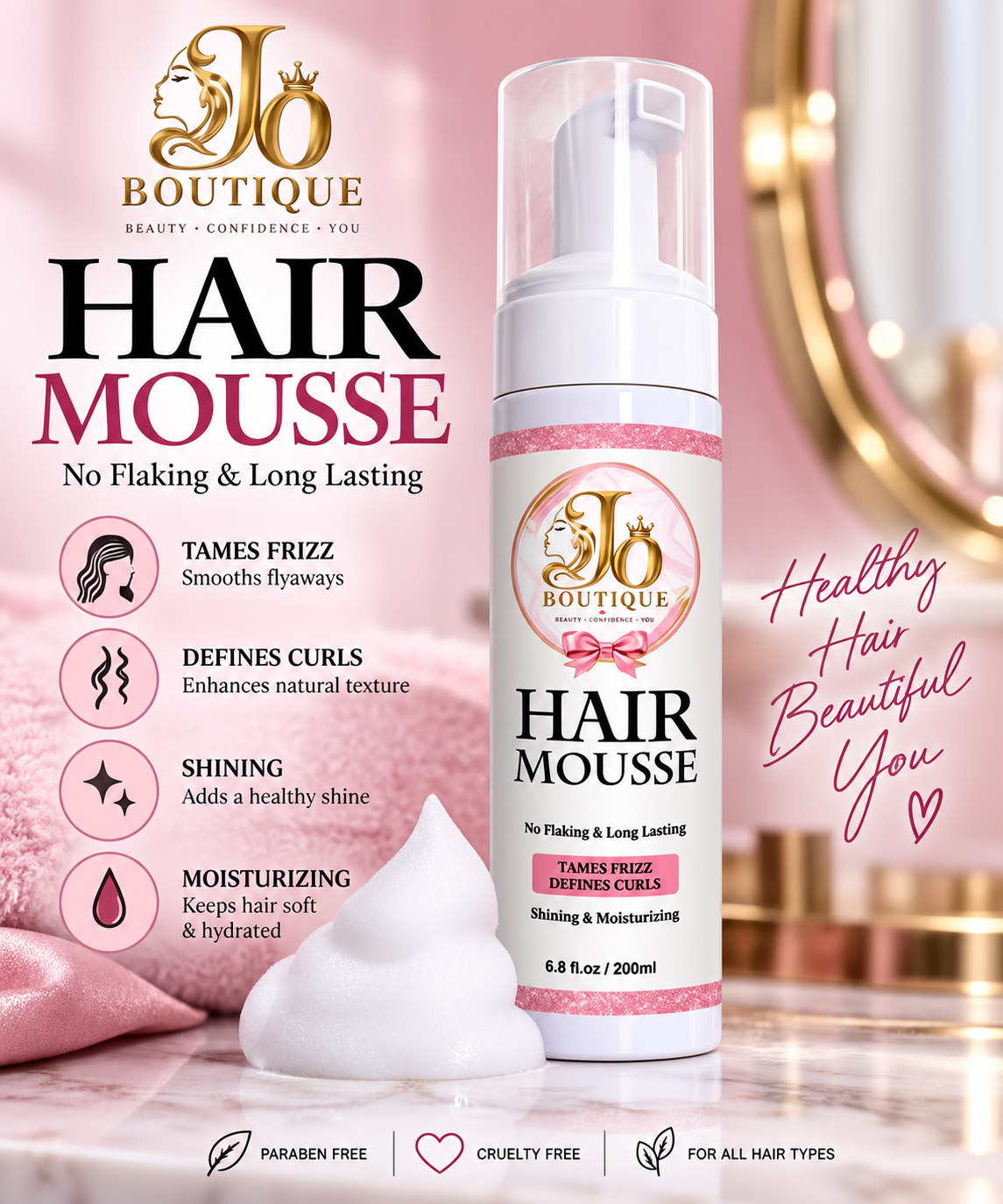 Jo Boutique Hair Mousse