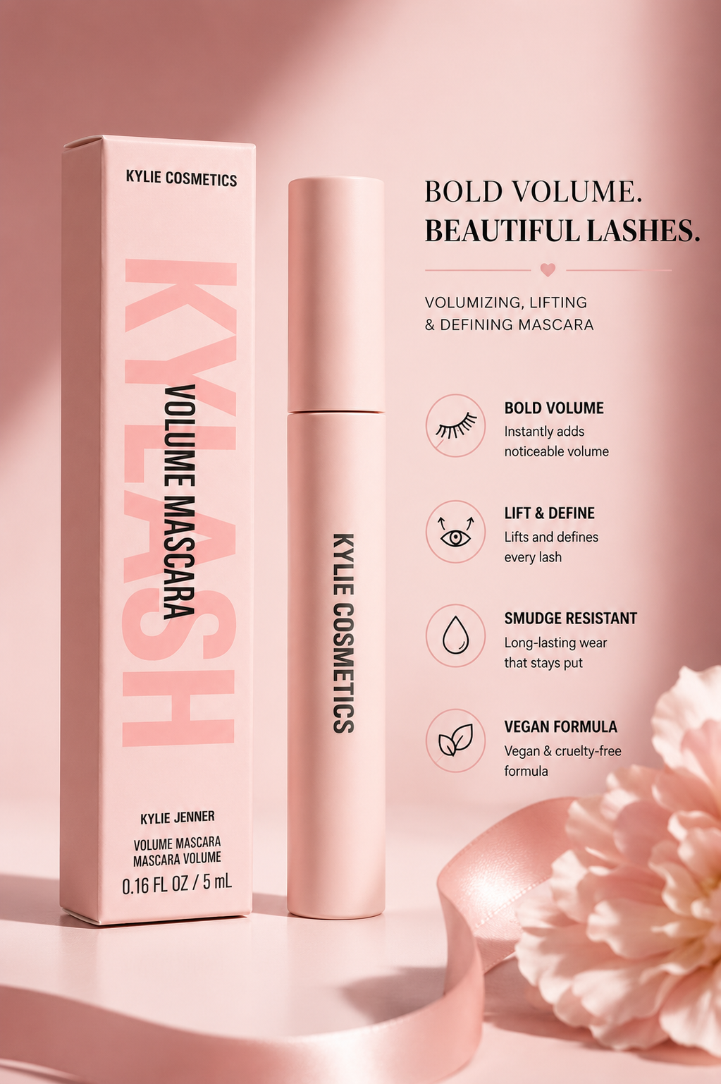 Kylie Cosmetics Bold Volume Mascara - Vegan Full Lash