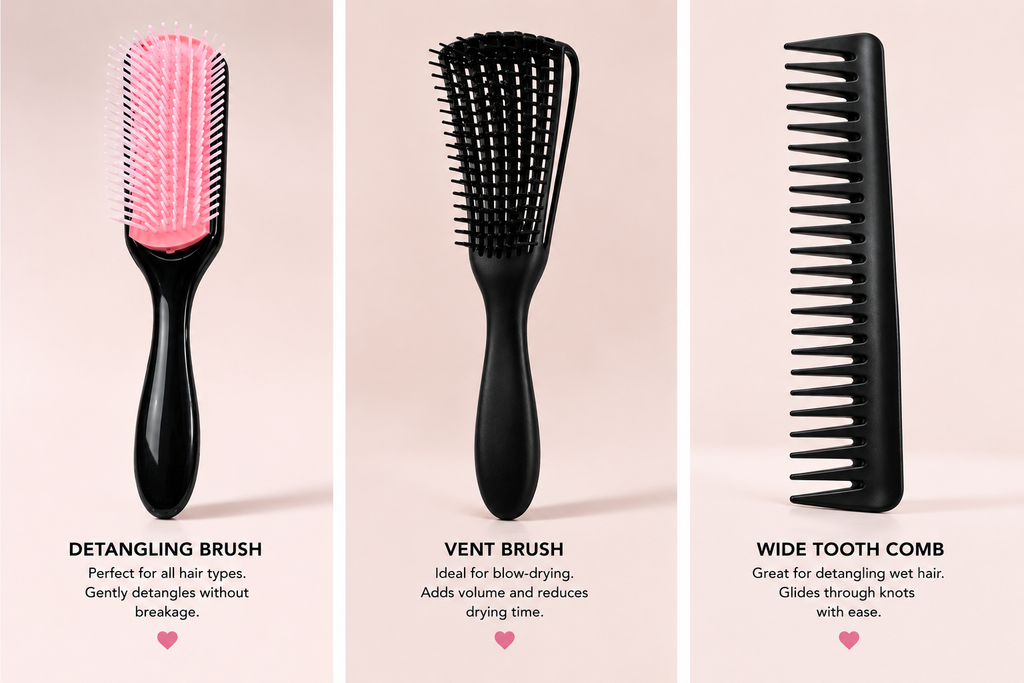 Luxury Detangling Hair Brush Set